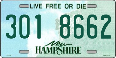 NH license plate 3018662