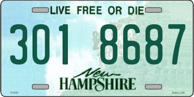 NH license plate 3018687