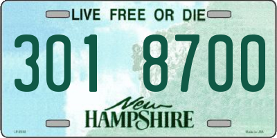 NH license plate 3018700
