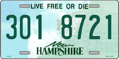 NH license plate 3018721