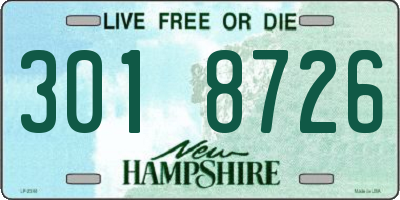 NH license plate 3018726