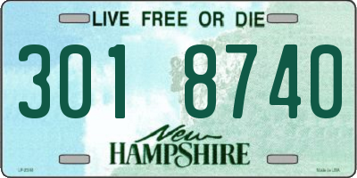 NH license plate 3018740