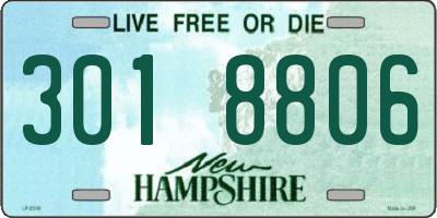 NH license plate 3018806