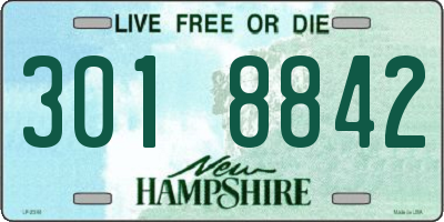 NH license plate 3018842