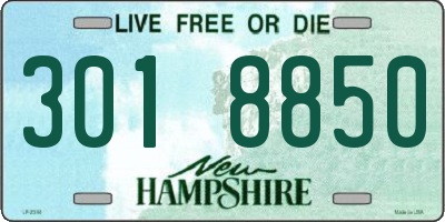 NH license plate 3018850