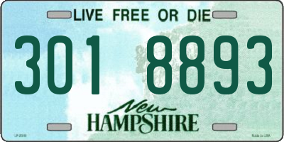 NH license plate 3018893