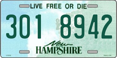 NH license plate 3018942