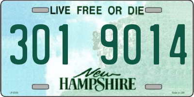 NH license plate 3019014
