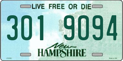 NH license plate 3019094