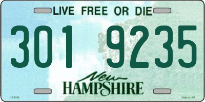 NH license plate 3019235
