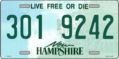 NH license plate 3019242