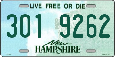 NH license plate 3019262