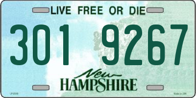 NH license plate 3019267