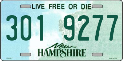 NH license plate 3019277