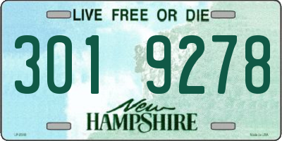 NH license plate 3019278