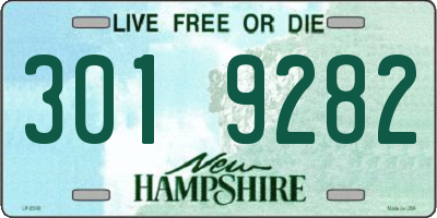 NH license plate 3019282