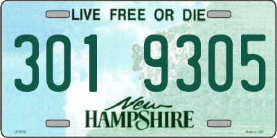 NH license plate 3019305