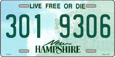 NH license plate 3019306