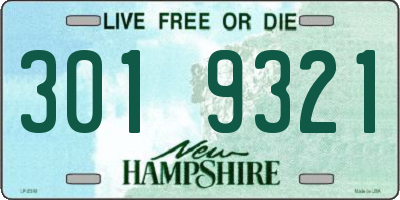 NH license plate 3019321