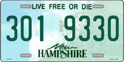 NH license plate 3019330