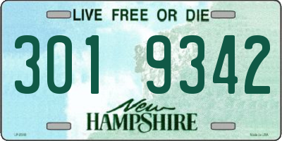 NH license plate 3019342