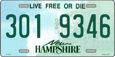 NH license plate 3019346