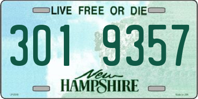 NH license plate 3019357