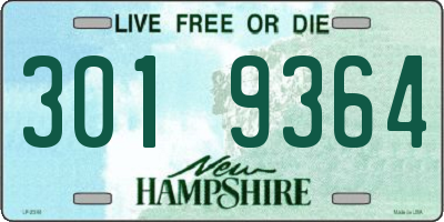 NH license plate 3019364