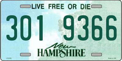 NH license plate 3019366