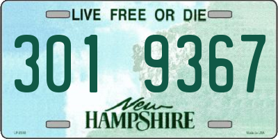NH license plate 3019367