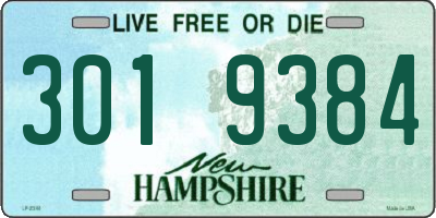 NH license plate 3019384