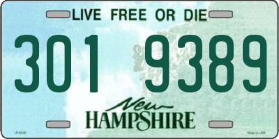 NH license plate 3019389