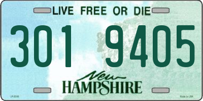 NH license plate 3019405