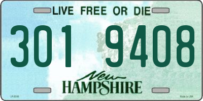 NH license plate 3019408
