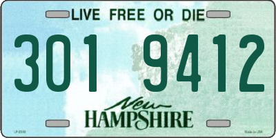 NH license plate 3019412