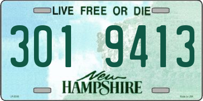 NH license plate 3019413