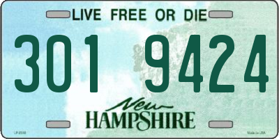 NH license plate 3019424
