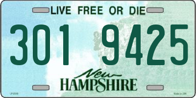 NH license plate 3019425