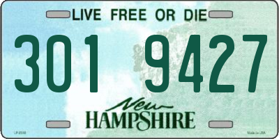 NH license plate 3019427