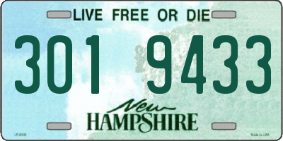 NH license plate 3019433