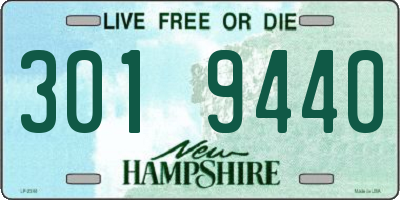 NH license plate 3019440