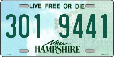NH license plate 3019441