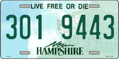 NH license plate 3019443