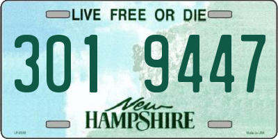 NH license plate 3019447