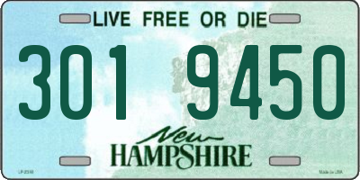 NH license plate 3019450