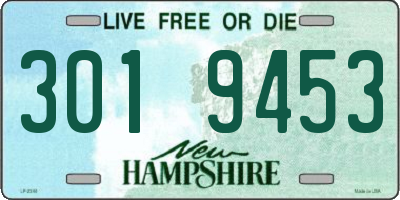 NH license plate 3019453