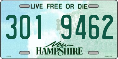 NH license plate 3019462