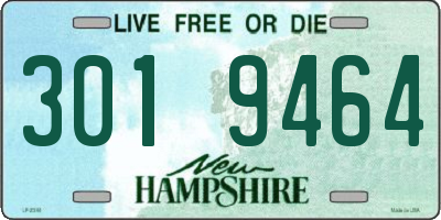 NH license plate 3019464