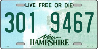 NH license plate 3019467