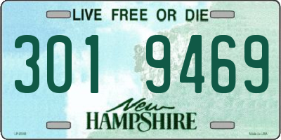 NH license plate 3019469